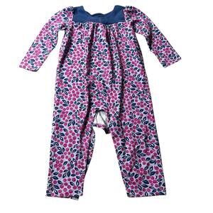 TEA COLLECTION Floral Long Sleeve Jumpsuit Romper 
Size 18-24 months